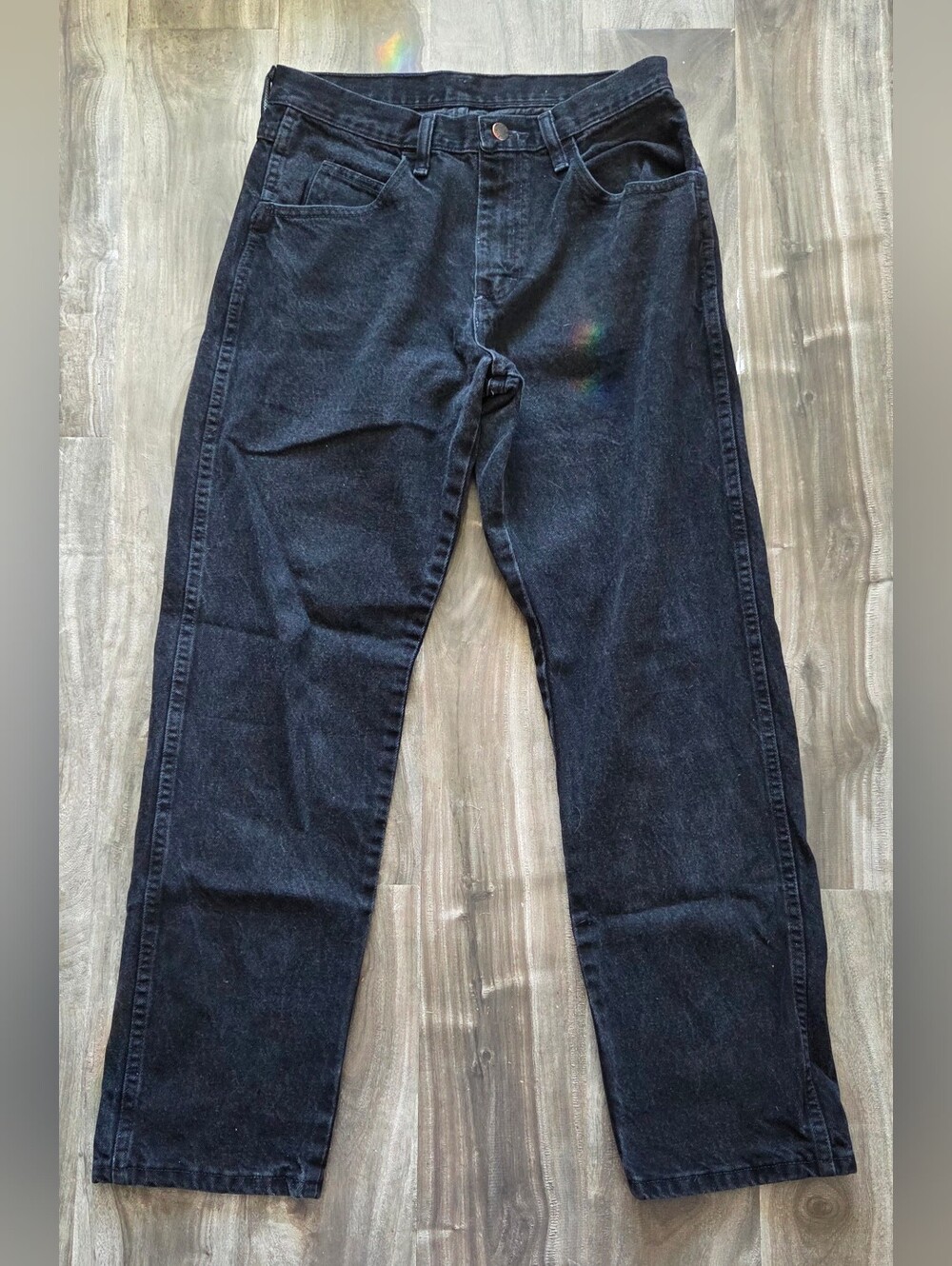Rustler Men's Straight Black Wash Jeans